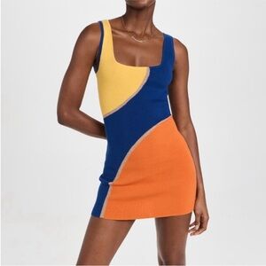 Solid and striped Kimberly mini dress